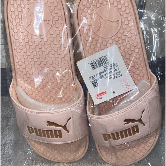 Puma Shoes - ❤️❤️Puma Slides Cool Cat pink rose gold size 8